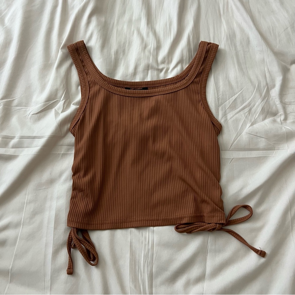 Shein Tank Tops Orange and Grey/Green